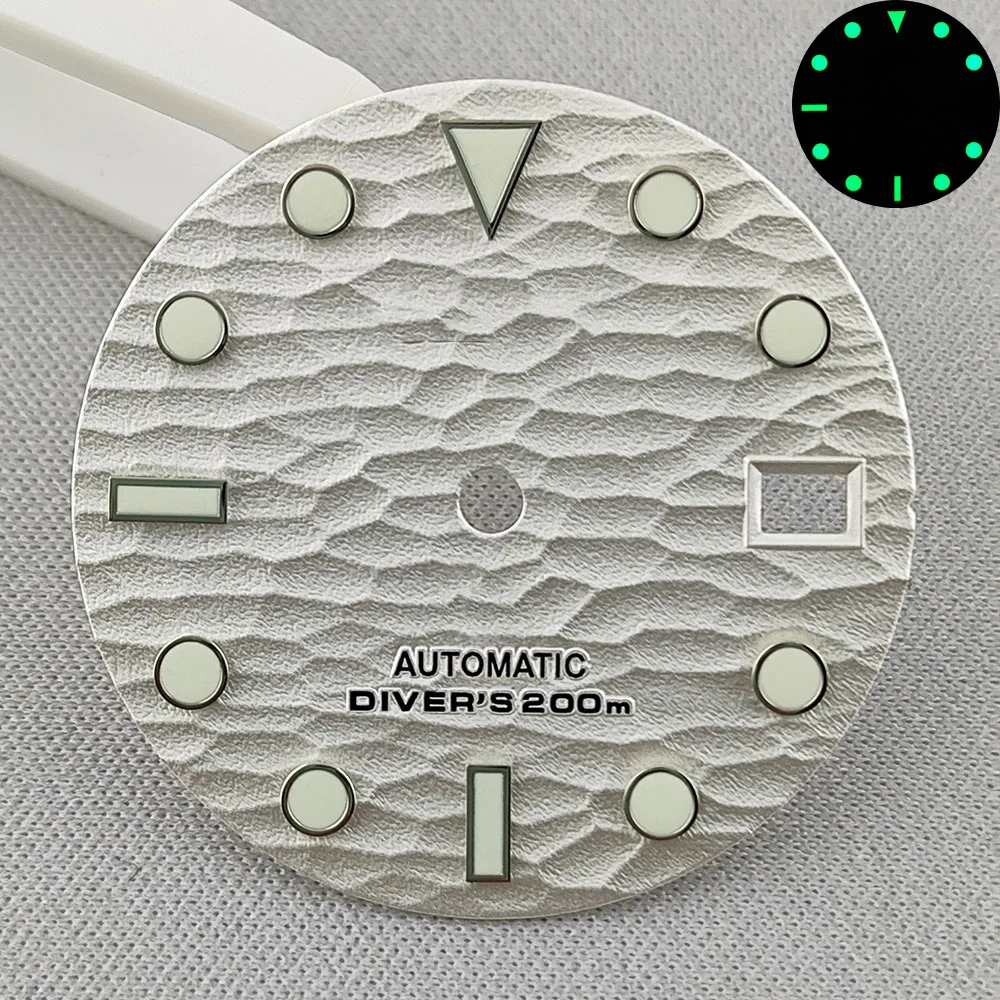 High Quality Green Luminous NH35 Dial 28.5mm  Watch Dials Fits for NH35/NH36/4R/7S Movement Men Watch Accessories