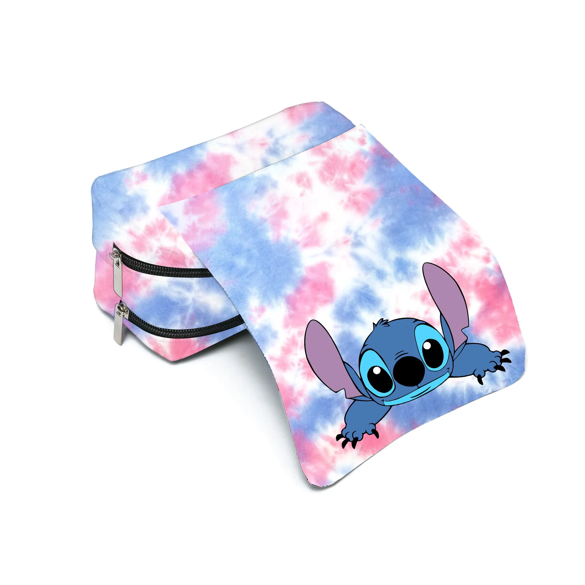 Stitch Pen Bag Stationery Box Cartoon Large Capacity Pencil Case Cute Anime Fully Printed Flap Bags Student School Bag