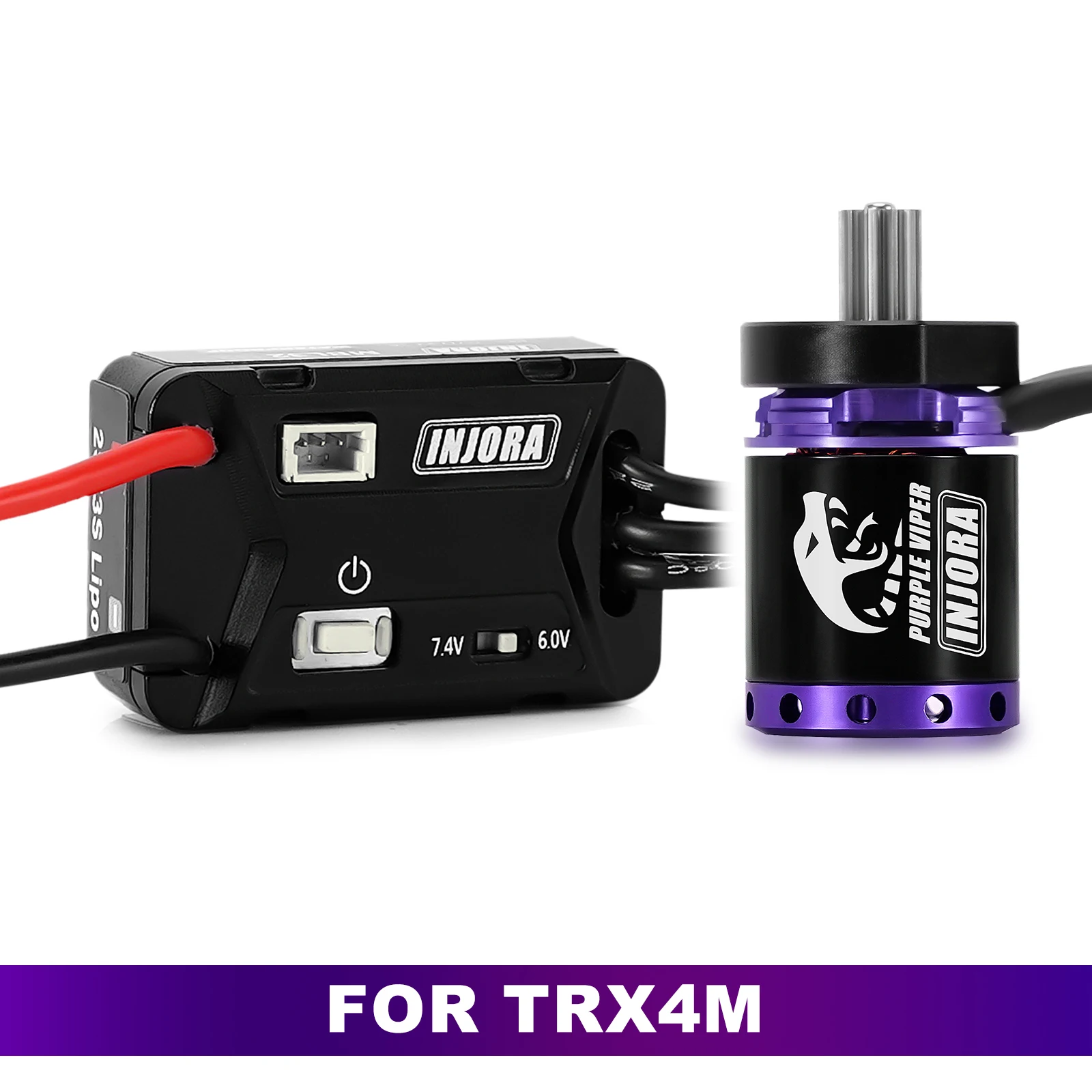 INJORA MBL32 G2 waterdichte borstelloze ESC en 1721 paarse Viper Outrunner-motor voor 1/18 TRX4M Ascent-18