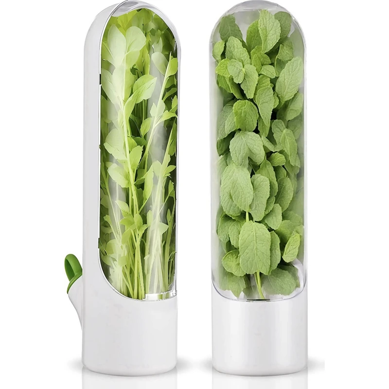 6PCS Herb Saver For Refrigerator Herb Freshs Keeper For Refrigerator,Herb Storage For Cilantro,Parsley, Asparagus