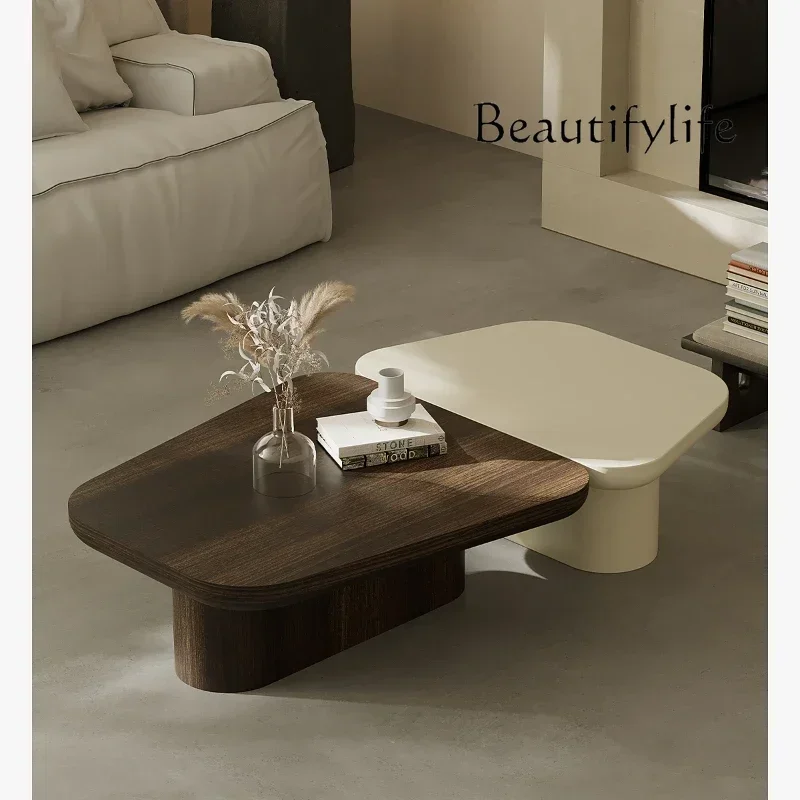 

S Coffee Table Living Room Home Cream Minimalist Small Apartment Designer Special-Shaped Coffee Table Combination