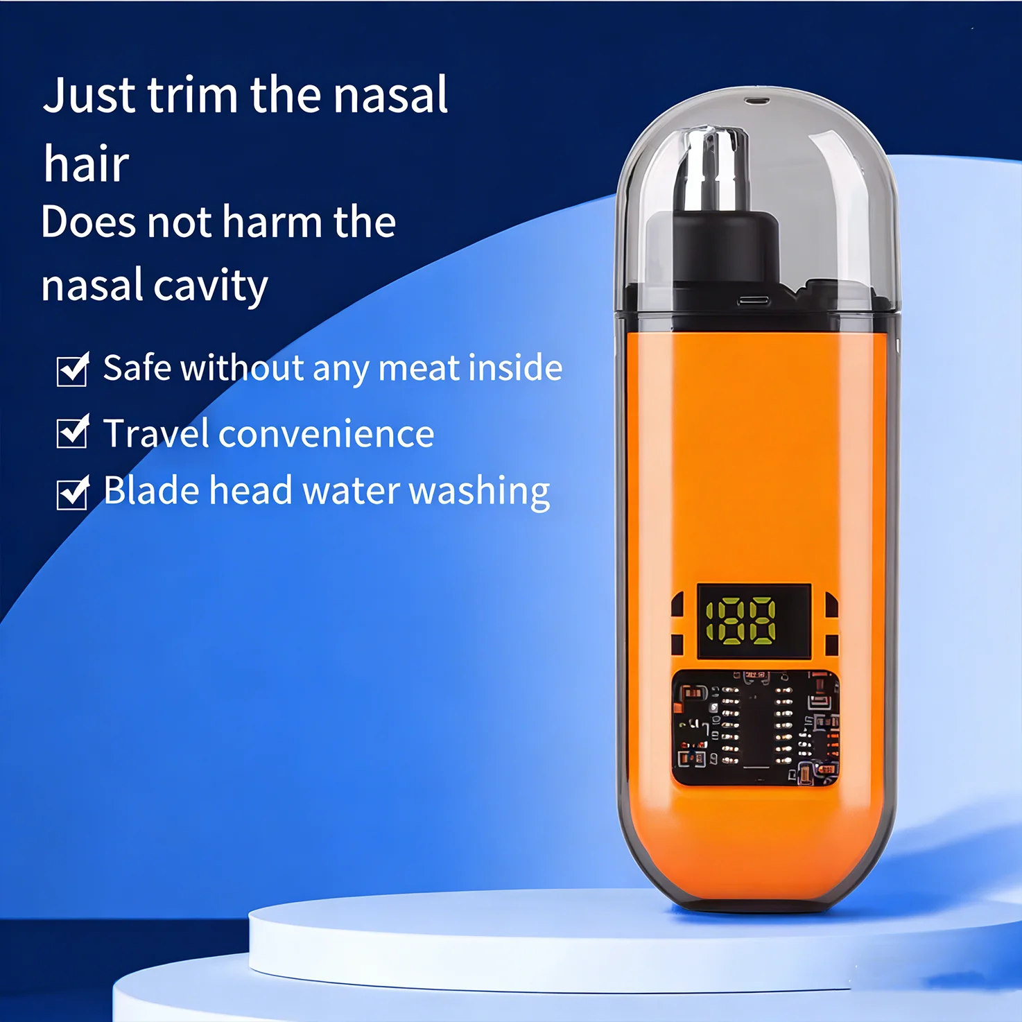 

2026 nose and ear hair trimmer portable electric nose hair clipper, mini compact design Rechargeable