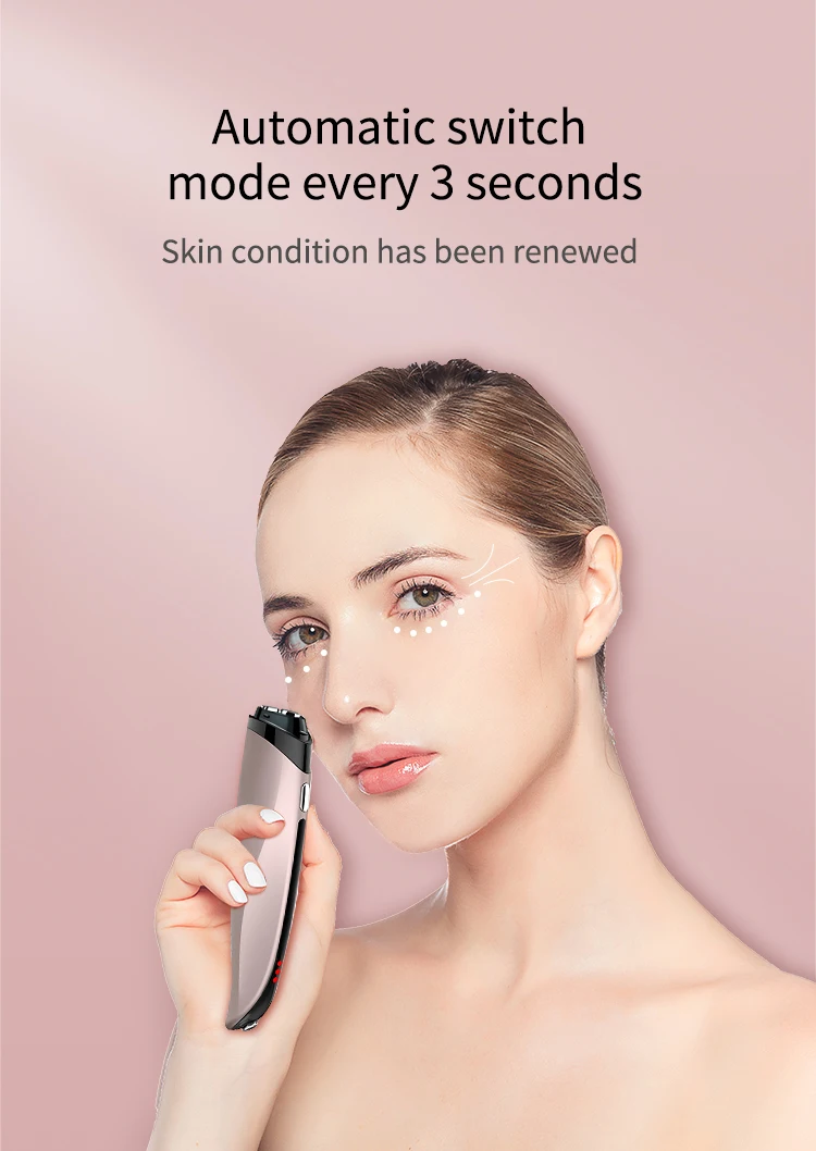 MFIP EMS Micro Current Pulse Massage Wrinkle Dark Eye Circle Removal Wand LED Light Care face Tighten Home Use Beauty Tool