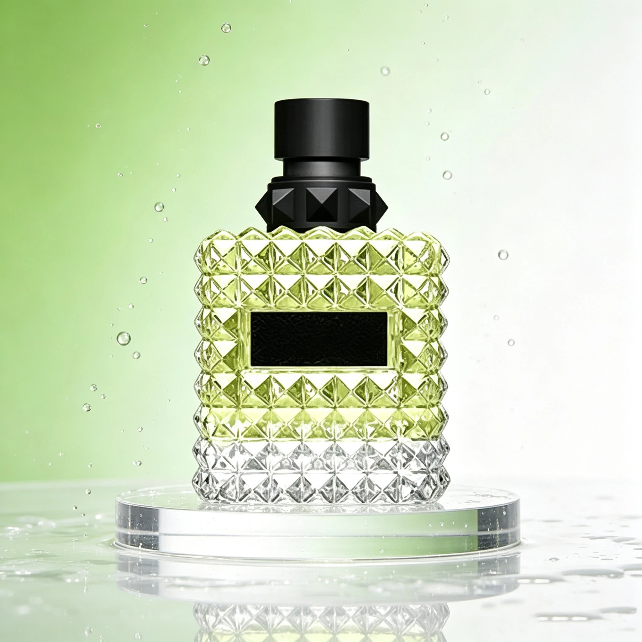 New Arrival Green Studded Glass Bottle EDP 100ml 3.3oz Fresh Jasmine Tea Vanilla Amber Musks Long Lasting Scents Women Girls Labor Day Halloween Thanksgiving Black Friday Cyber Monday Christmas Gift Idea Best Seller Fast US Local Shipping Sprays Hots