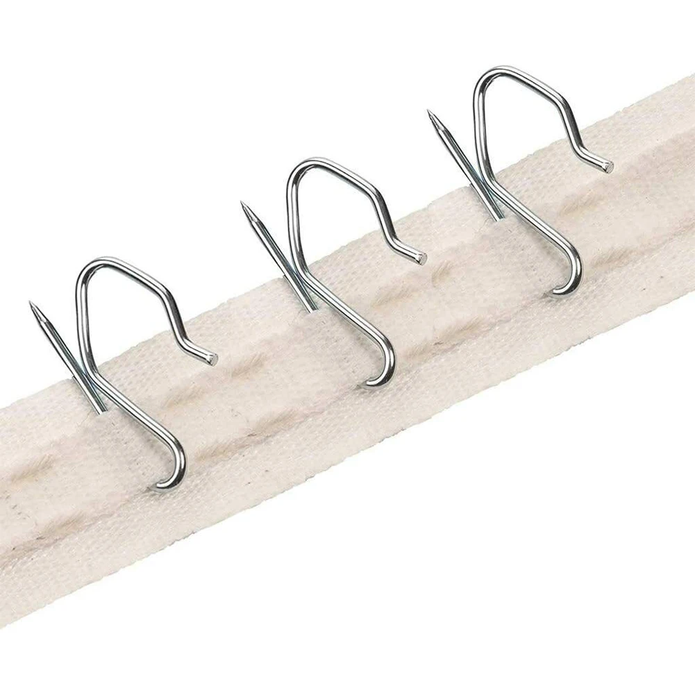 Window Hardware Hook 34 Mm Long 34mm X 24mm Metal Pin Pinch Silver Home Practical Replaceable High Quality For Pinch Pleat