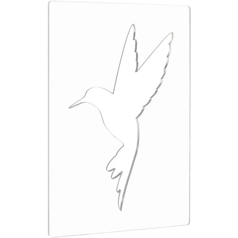 

Акриловый шаблон фрезерного станка, шаблоны для квилтинга птиц, прозрачные акриловые шаблоны, листы для домашних швейных машин, измерительный инструмент