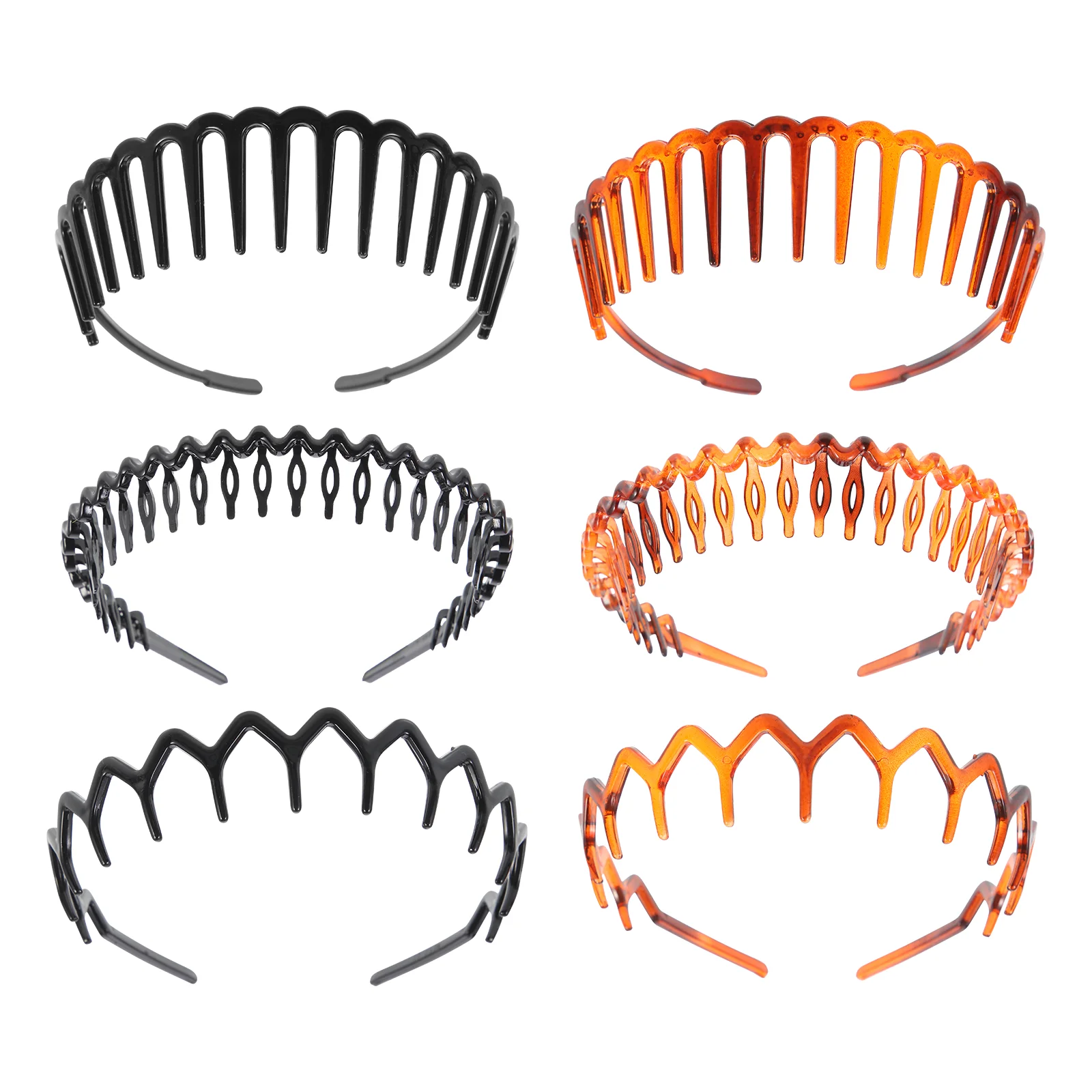 

6 Pcs Non-slip Toothed Headband Girl Plastic Girls Accessories Fashion Headdress Hairband Woman Modern Style Haircut Decor