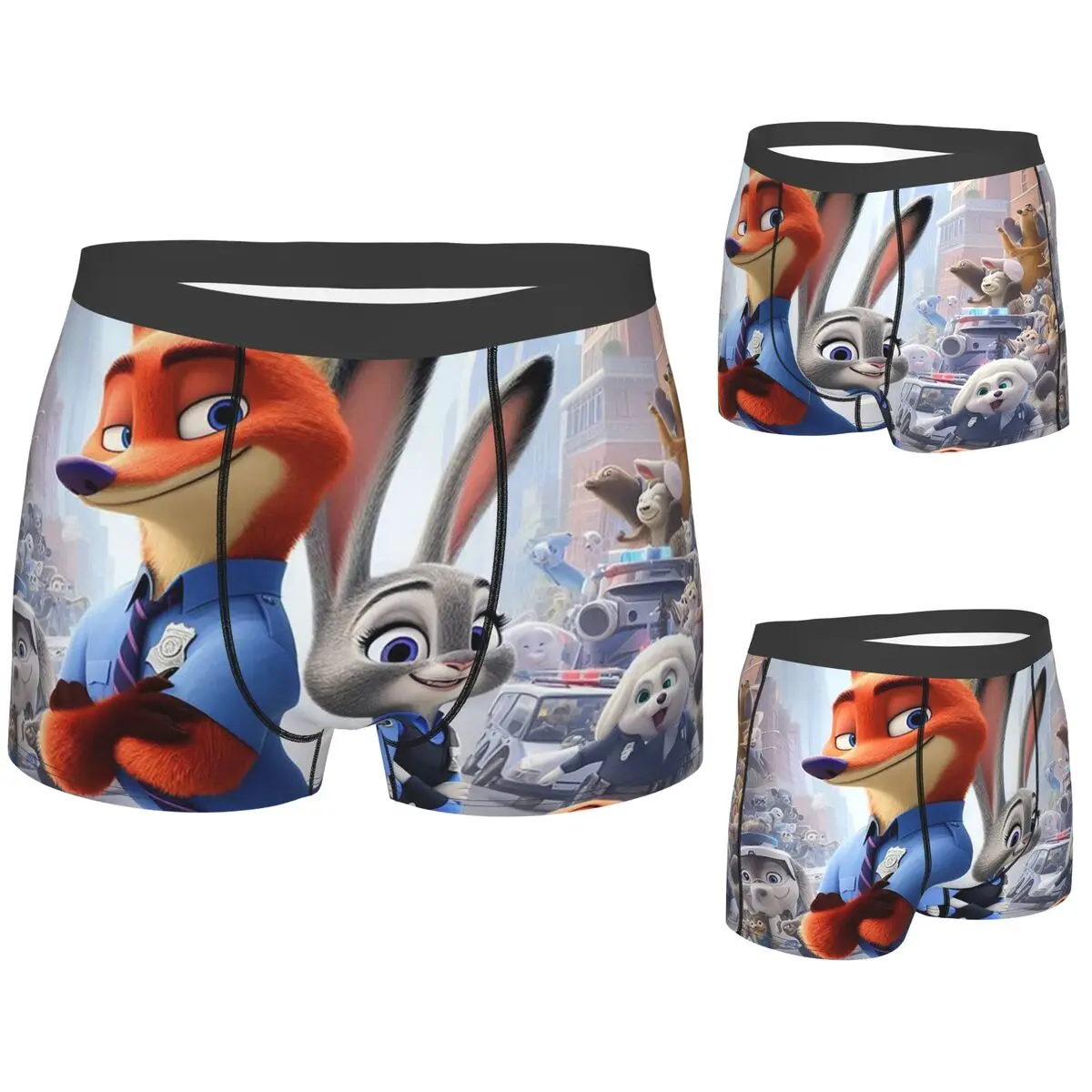 

Трусы-боксеры, шорты с рисунком Zootopia 2, мужские трусы, удобное нижнее белье для мужчин, подарок бойфренду