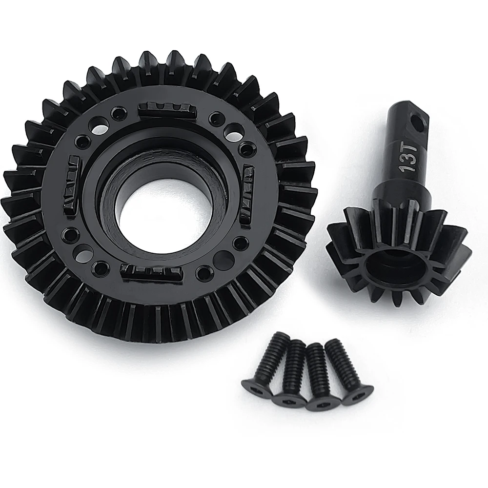 TRINOOD Stahl Vorder- und Hinterachse Differential Diff Gear Drive Kegelradsatz für 1/7 T-RAXXAS UDR Unlimited Desert Racer Teile