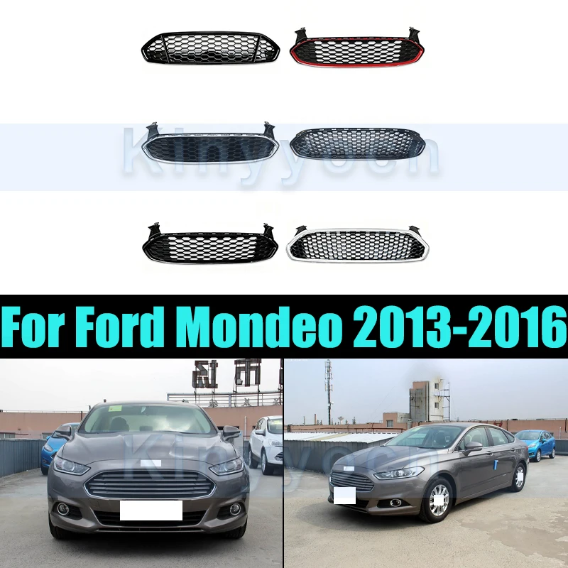

Решетка переднего бампера, сетчатая решетка радиатора для Ford Mondeo 2013-2016, решетка переднего бампера, сетчатая решетка, автомобильные аксессуары