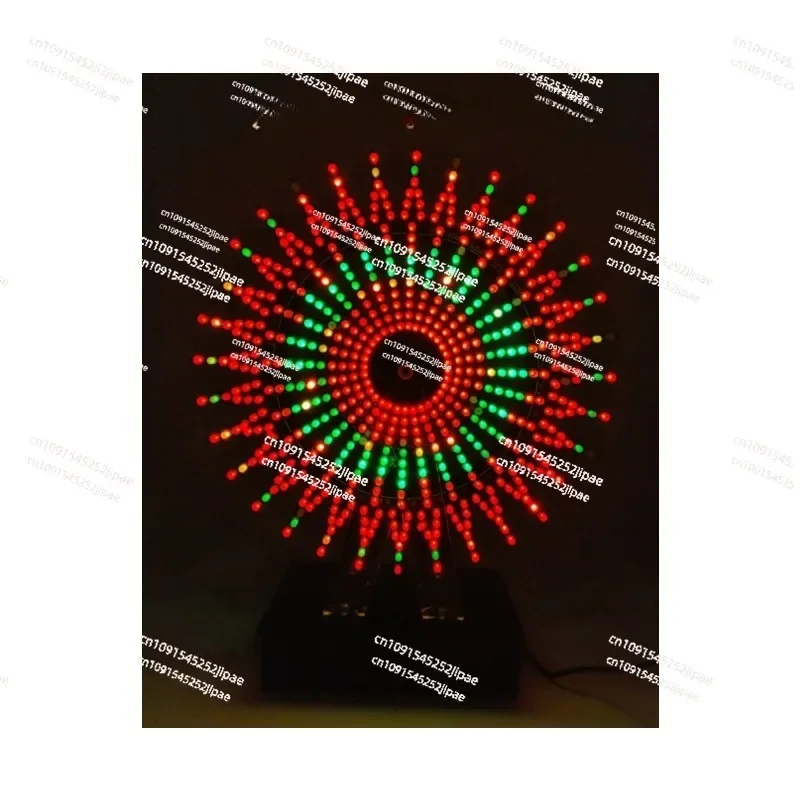 DIY Electronic Kit LED Rotating Ferris Wheel 16 Layer 30cm Colorful LED Bluetooth Voice Control Music Spectrum(not Assembled