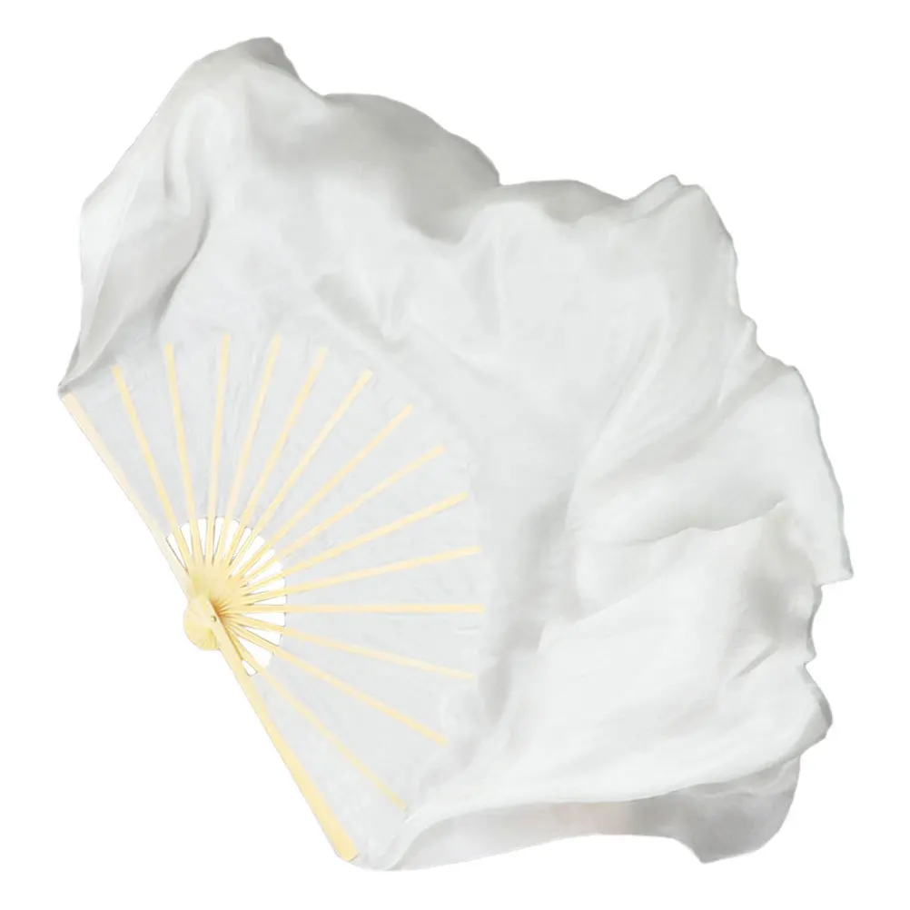 Lange Seide für Tanz, gemischte Farben, leichter Faltfächer, Bühnenaufführung, Square Dance, Bauchtanz-Übung