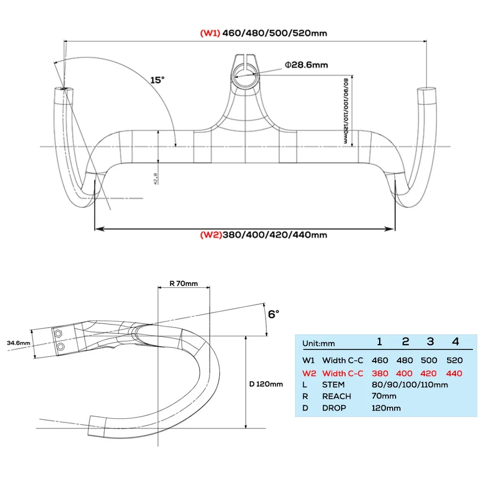 Full Carbon Fiber All Road Internal Wiring Integrated Fork Tube with Spacers  Gravel Handlebar For 28.6mm