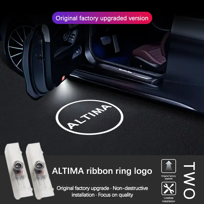 Lámpara de proyector HD para coche, luz LED de bienvenida para puerta de coche, accesorios para Nissan Altima 2005-2020 Altima Coupe Altima Sedan