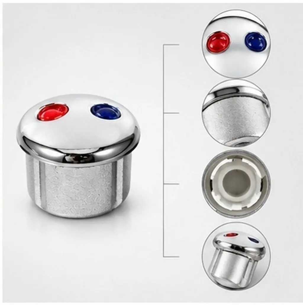 10Pcs Temperature Indicator Buttons Hot Cold Faucet Handle Markers ABS Kitchen Faucet Labels Easy Install Universal Fit
