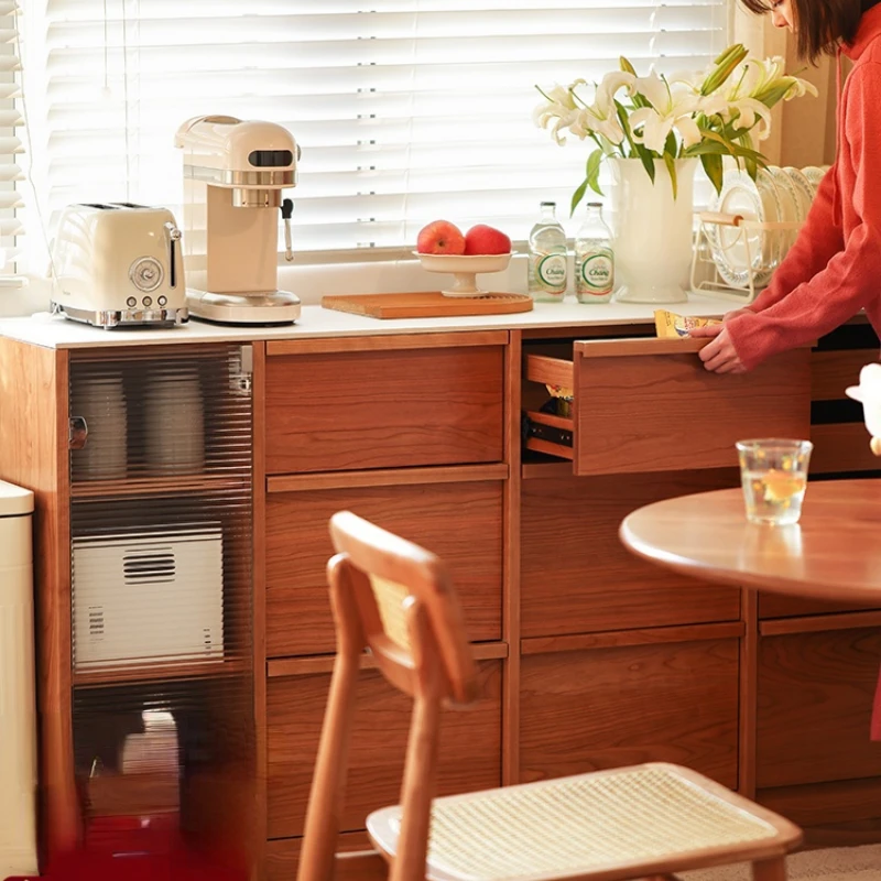 Low cabinet, slate sideboard, cherry, all solid wood coffee cabinet