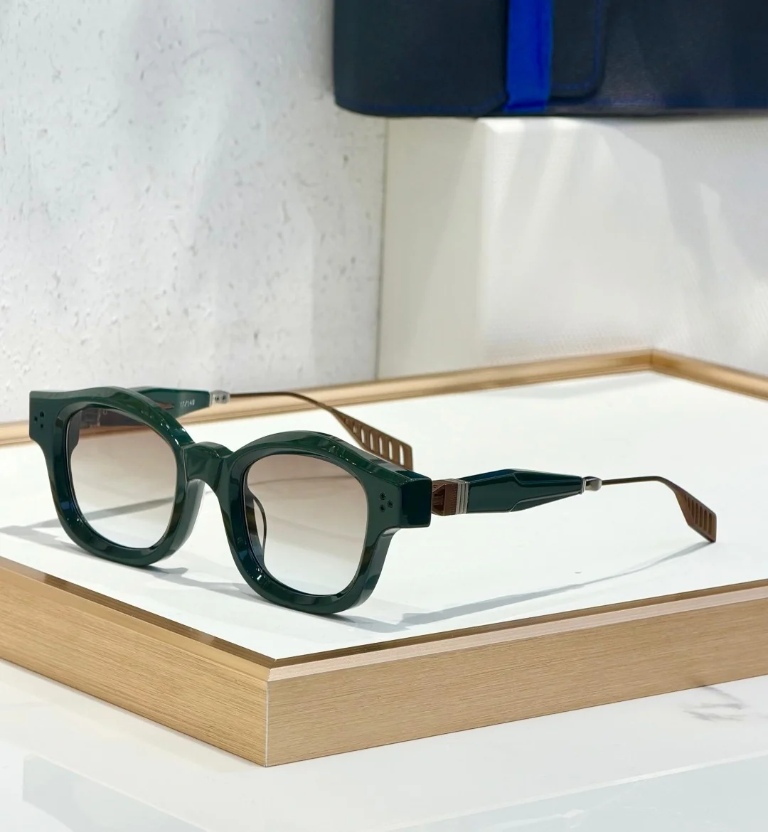 

Солнцезащитные очки T-HEN V2, размер 47-23, высшего качества, для мужчин и женщин, классические, в стиле панк, роскошные, из ацетата и титана, дизайнерские оправы