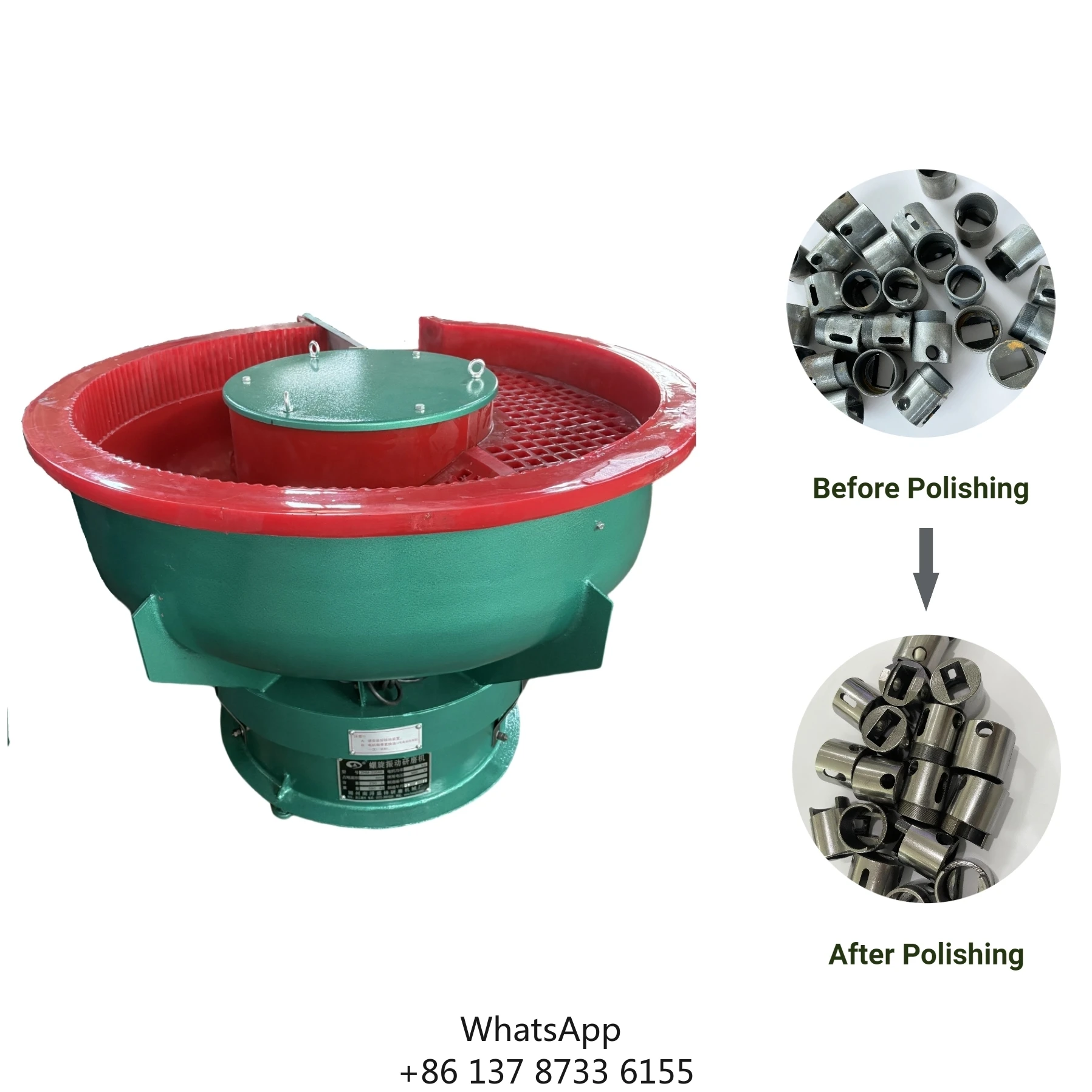 250L Ceramic Vibratory Polisher Aluminium Metal Deburring Vibrator Grinding Polishing With Automatic Separation