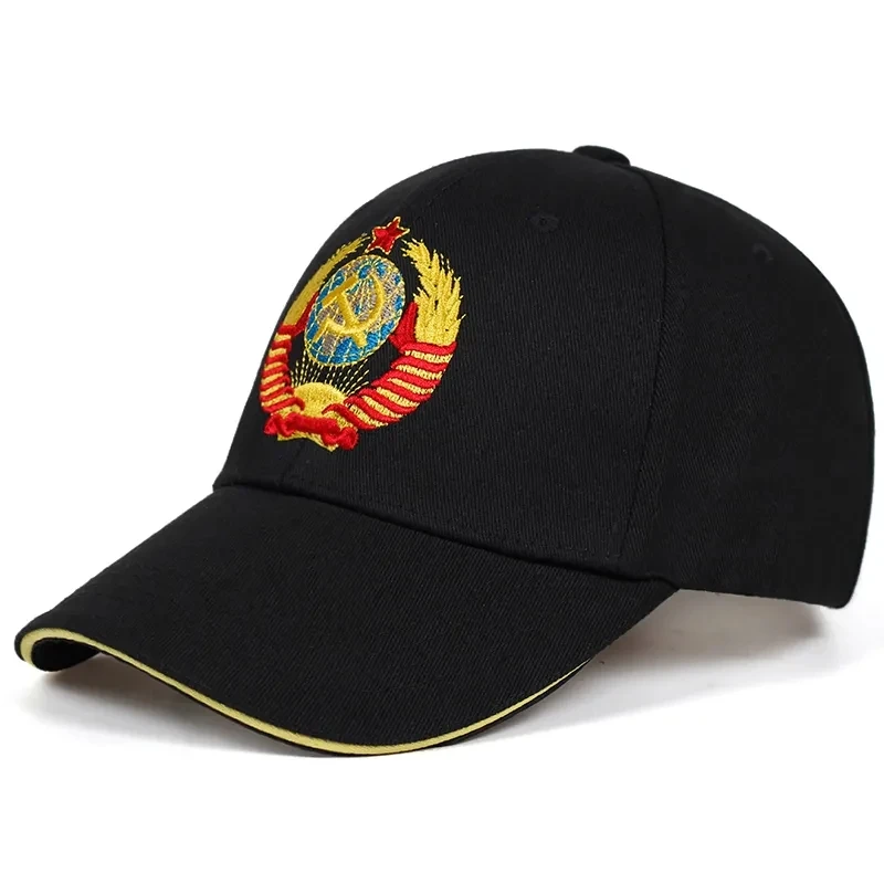 High quality CCCP national emblem Baseball Cap 100%Cotton snapback caps Adjustable Sun Hat Outdoor Visor Hats