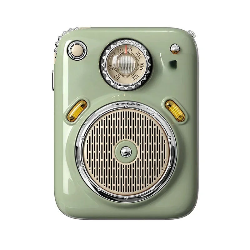 เครื่องเล่นบลูทูธแบบพกพา Peiqi beetle retro mini card พร้อมวิทยุสเตอริโอขนาดเล็ก
