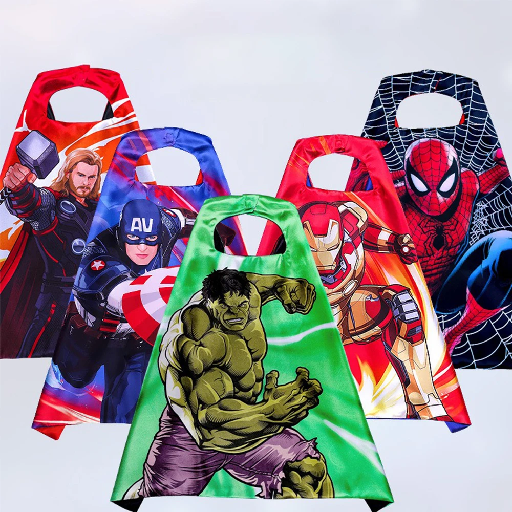 

Super Hero Cloak Birthday Stage Cosplay Costumes Masquerade Mask Cloak Set Hulk Thor Cape Halloween Birthday Party Gift