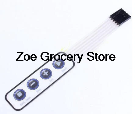 1x4 4 Key Matrix Membrane Switch Keypad Keyboard New 65x20x0.8mm