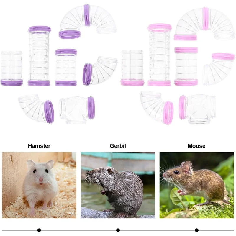 

Hamster cage amusement park is easy to install, DIY basic tunnel, made of acrylic, transparent maze toy