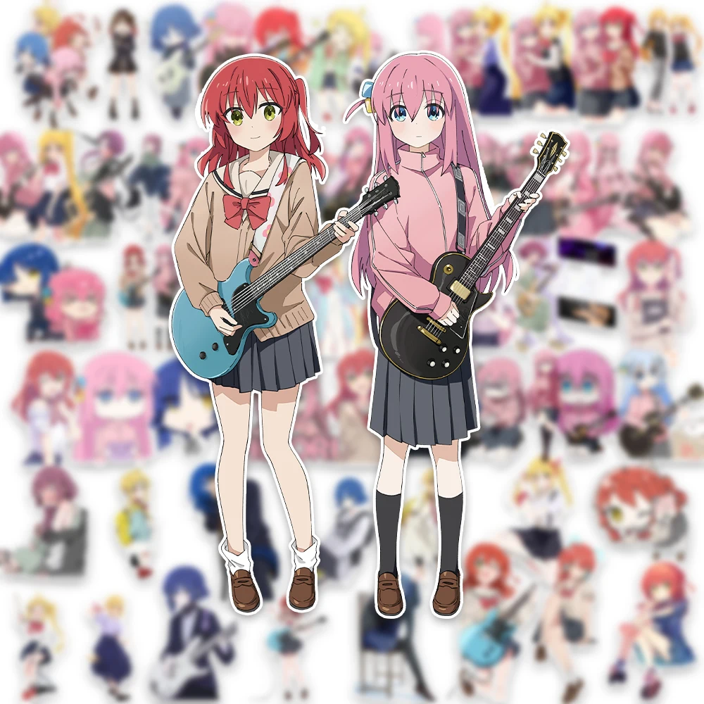 DIY 60 قطعة BOCCHI The ROCK! ملصقات أنيمي لطيف الكرتون Gotoh Hitori اللعب الهاتف المحمول الغيتار ملصقات الكتابة على الجدران باردة الديكور #1