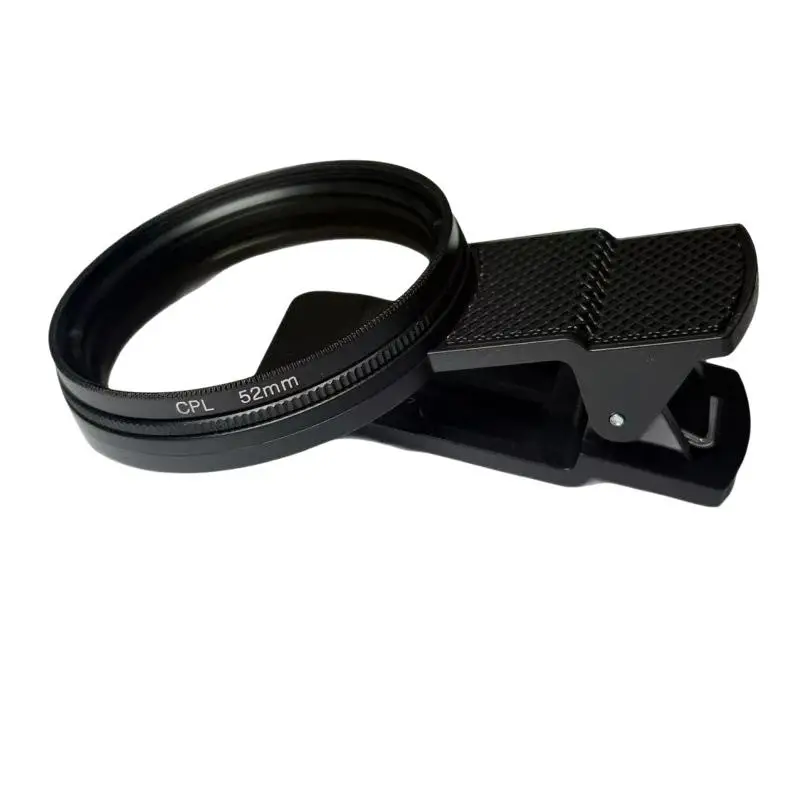 52mm CPL Polarizing Filter Anti-Glare Reflection HD for Mobile Phone Hiking Camping Scenery Photography