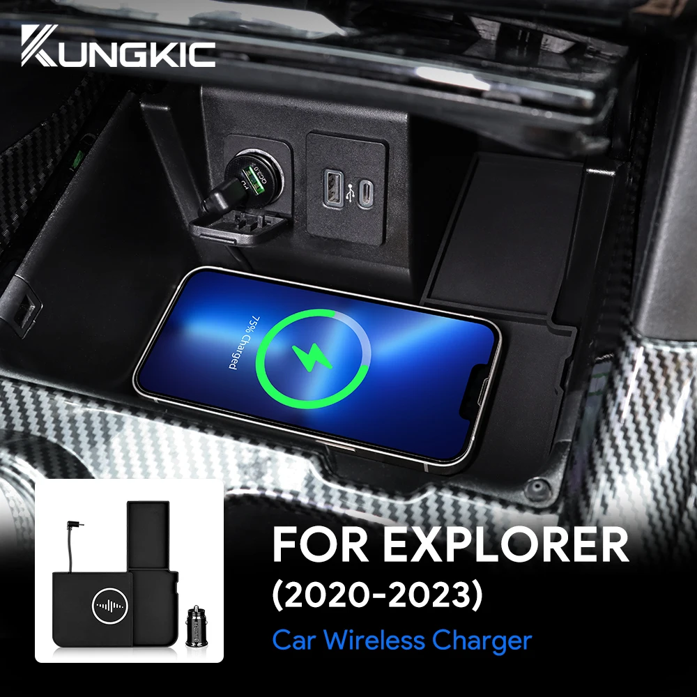 

15W Fast Charging Car Wireless Board For Ford Explorer 2020 2021 2022 2023 Mobile Phone Charger Holder Accessories
