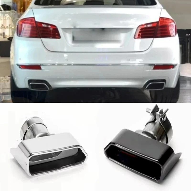 

304 Stainless Steel Exhaust End Muffler Pipe for BMW 5 Series F10 F18 535 GT550 - Rear Tail Tips Modified Style Car Accessory