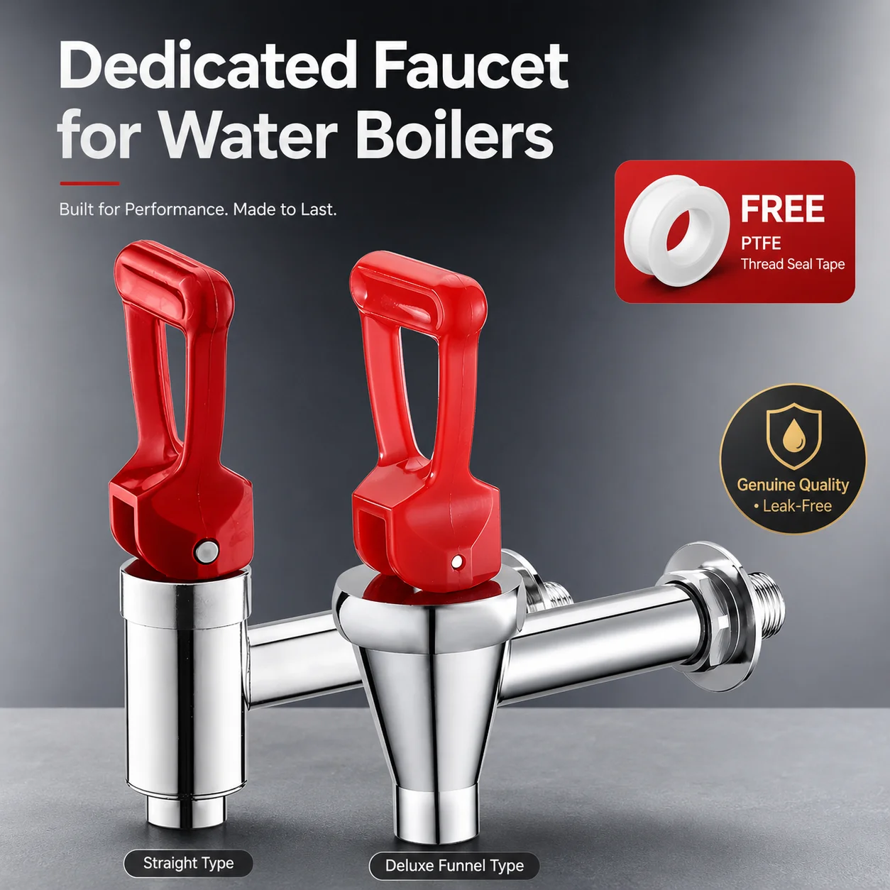 Stainless Steel Water Boiler Faucet Commercial Beverage Urn Tap Replacement 3/8 1/2 Inch Thread Hot Water Dispenser Switch