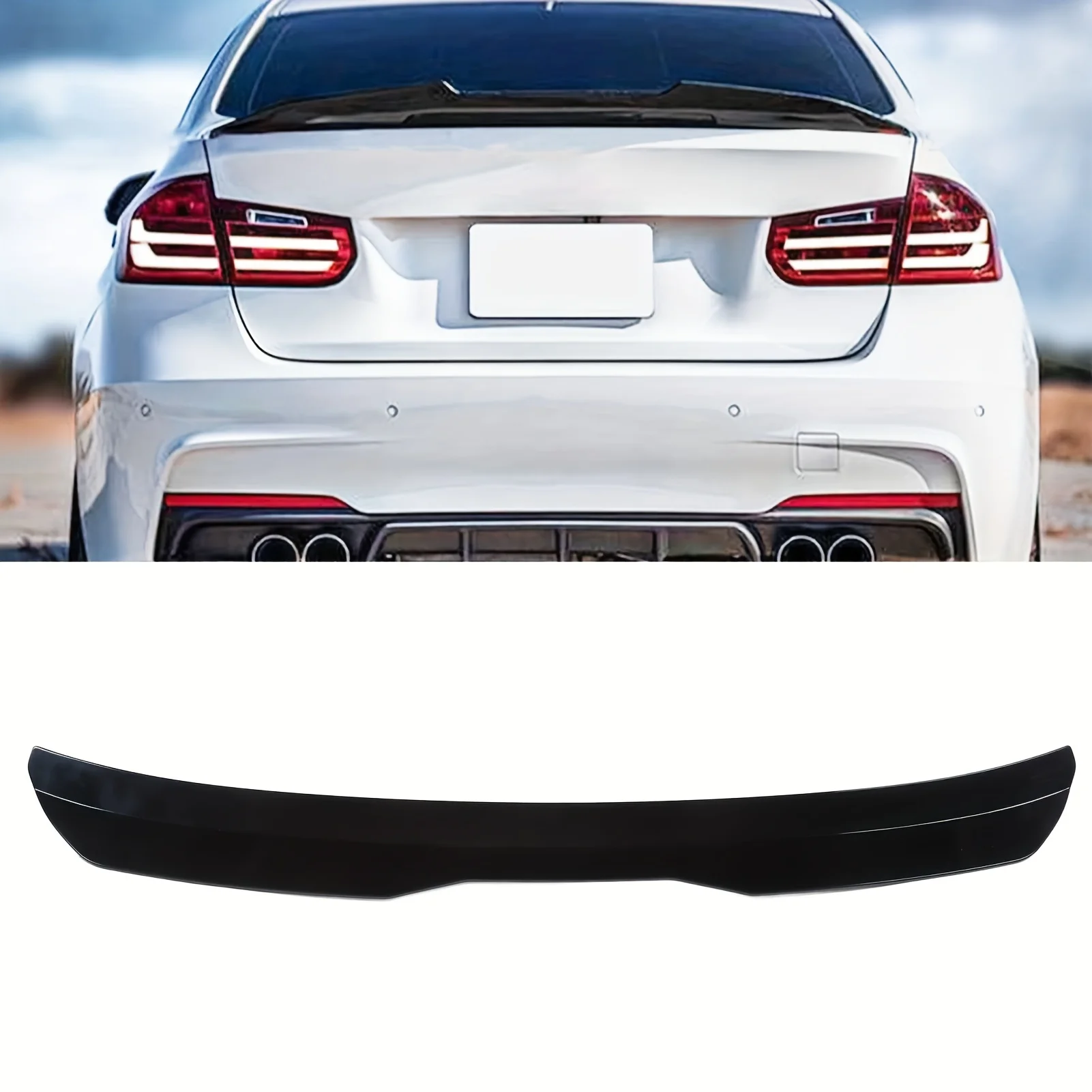 

Tail Wing Exterior Body Kit | Rear Wing Kit | Universal Front Bumper Lip Kit | Rear Diffuser | Sedan Rear Trunk Lid Wing | Car Spoilers | Car Modification Tail Decoration | ABS | Universal | Providing Excellent Aerodynamics | Car Additions | Thicker