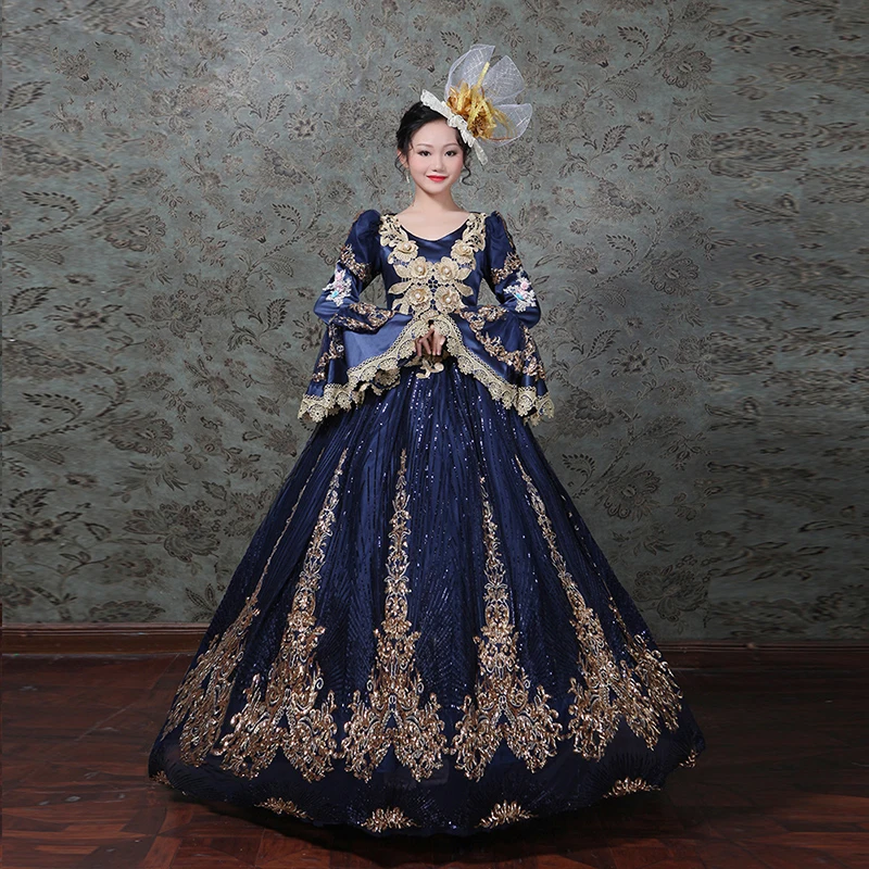 GUXQD High End Ball Gown Medieval Marie Court Evening Dresses Rococo Victorian Prom Party Gowns Masquerade Halloween