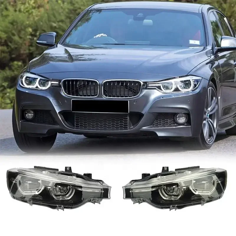 KQX Car Accessories Lamp Headlight Light For BMW F30 F35 2013-2019 DRL Projector Front Headlamp Brake Turn Signal Lamp Plug And