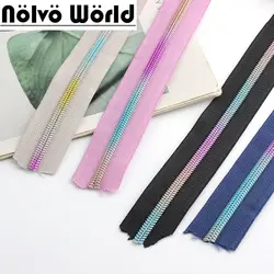 5 #32 30-100 jardas mm 8 Cores Fita Rainbow Dentes de Nylon Bobina Zippers Reparação Kit de Costura DIY para Roupas Bolsas Acessórios