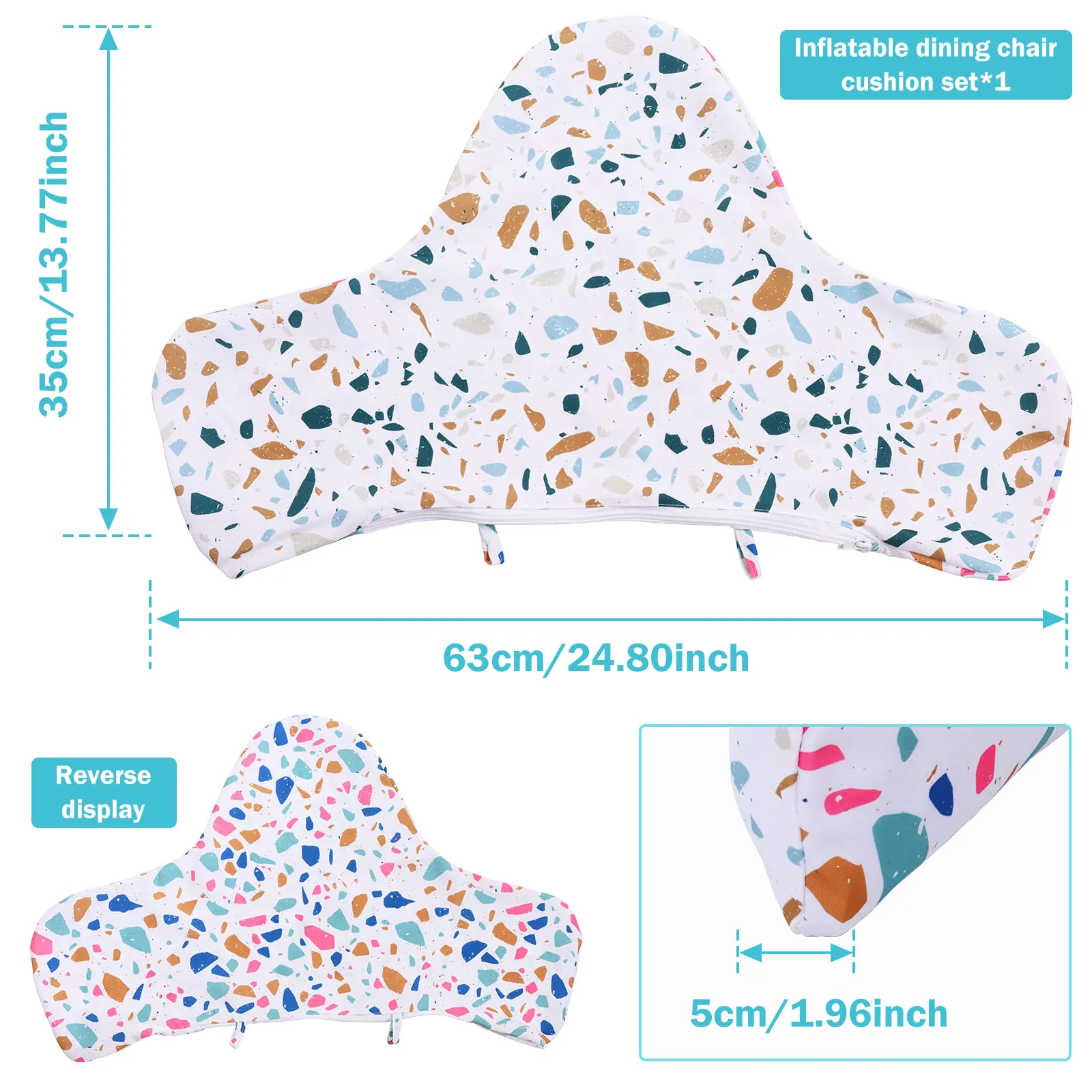 وسادة كرسي مرتفع للأطفال قابلة للنفخ، كرسي طعام، أريكة تغذية خلفية، غطاء مقعد للرضع، لطيف ومريح للجلوس للدعم