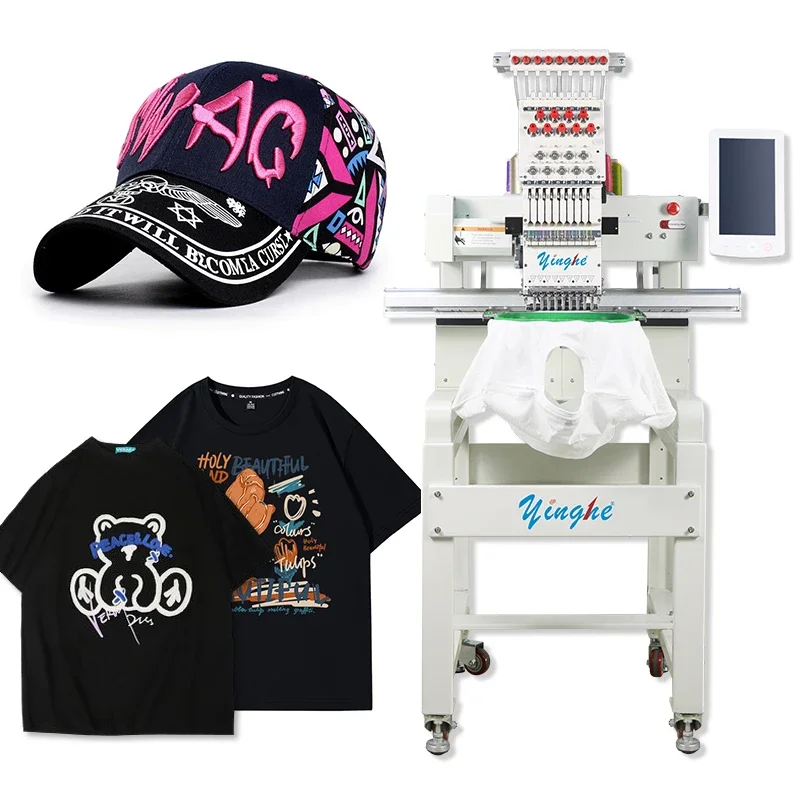 Small  automatic computerized embroidery machine  head logo embroidery Hat clothing for small businesses