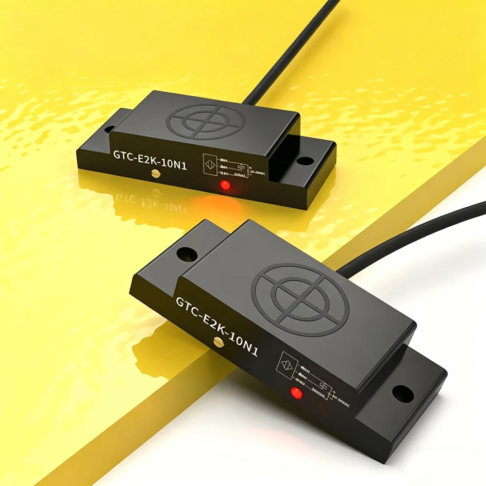 2026 Adjustable Capacitive Proximity Sensor E2K Series 1-10mm Range DC 12-24V Switch With LED Indicator For PLC Machine Tools