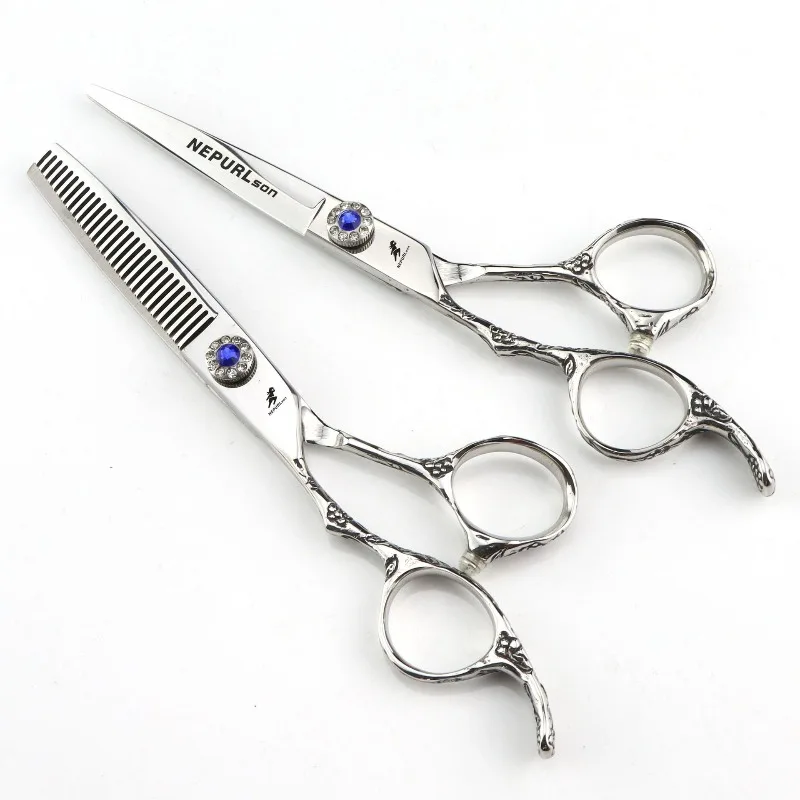 

6 Inch Hairdressing Scissors Barber Authentic Professional Shears Flat Exclusive Thinning Clipper Hair Cutting Tools