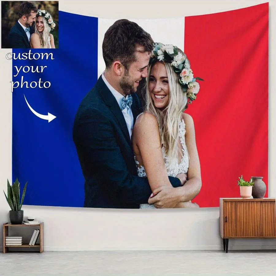 1PC Custom Tapestry Personalized Photo Tapestry Wall Hanging for Bedroom, Living Room & Dorm Decor, Modern Home Wall Art