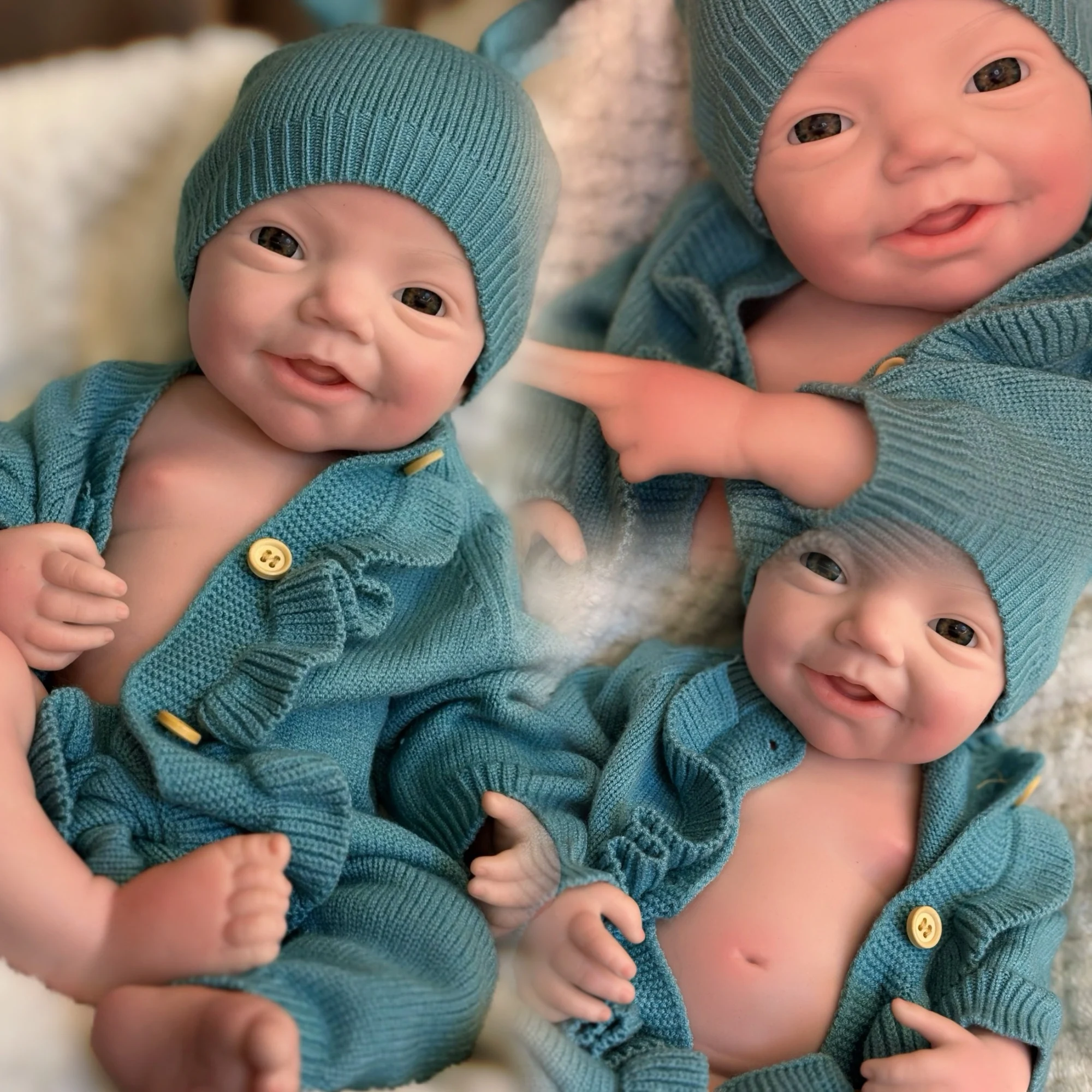 

17Inch Waterproof Reborn Baby Dolls Painted Full Body Soft Silicone Girl Reborn Doll Toys For Kid's Christmas Gifts Reborn Baby