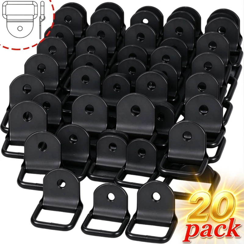 Stainless Steel D-Hook Retaining Ring Car Trunk Tie Rods for Car Doors D-Ring Buckle Fitting Cargo Retaining Ring 1-20pcs