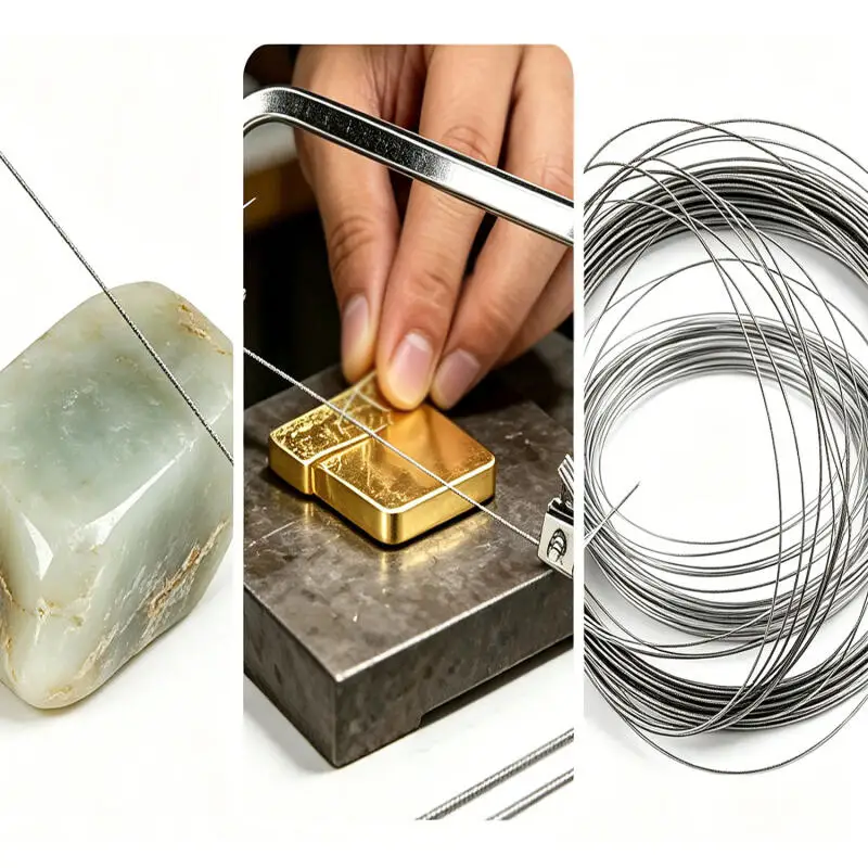 1M/1Roll Diamonds Wire Saw 0.15-0.5mm 1 Meter Low-Damage Cutting Accessory Suitable for Precision Cutting of Jade and Ceramics