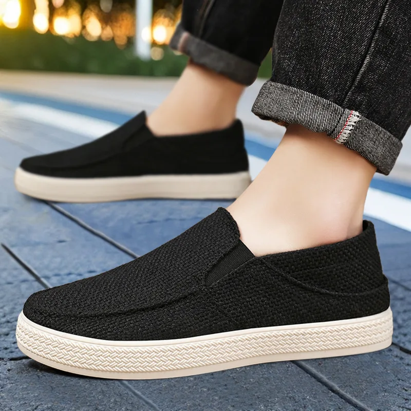 

Men's Casual Old Beijing Cloth Skate Shoes Breathable Soft Sole Versatile Slip-on Comfortable Lightweight Loafers Flats