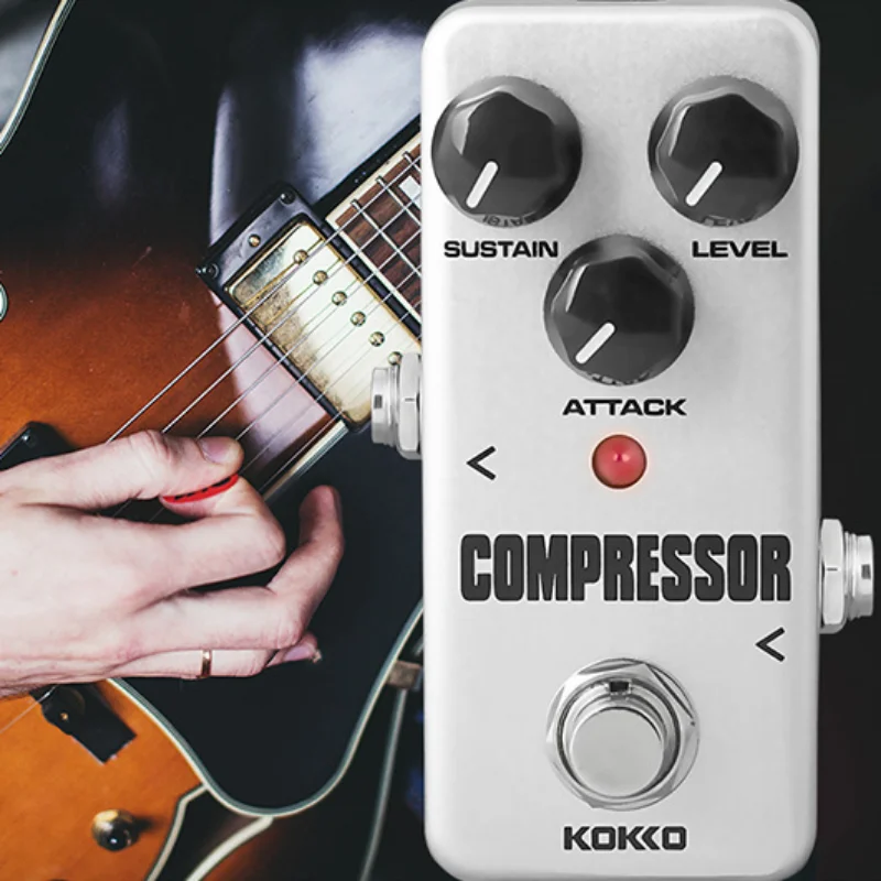 KOKKO Compressor Guitar Effect Pedal Mini Portable Electric Guitar Analog Effect Pedalboard Guitar Parts Accessories FCP2 Pedals