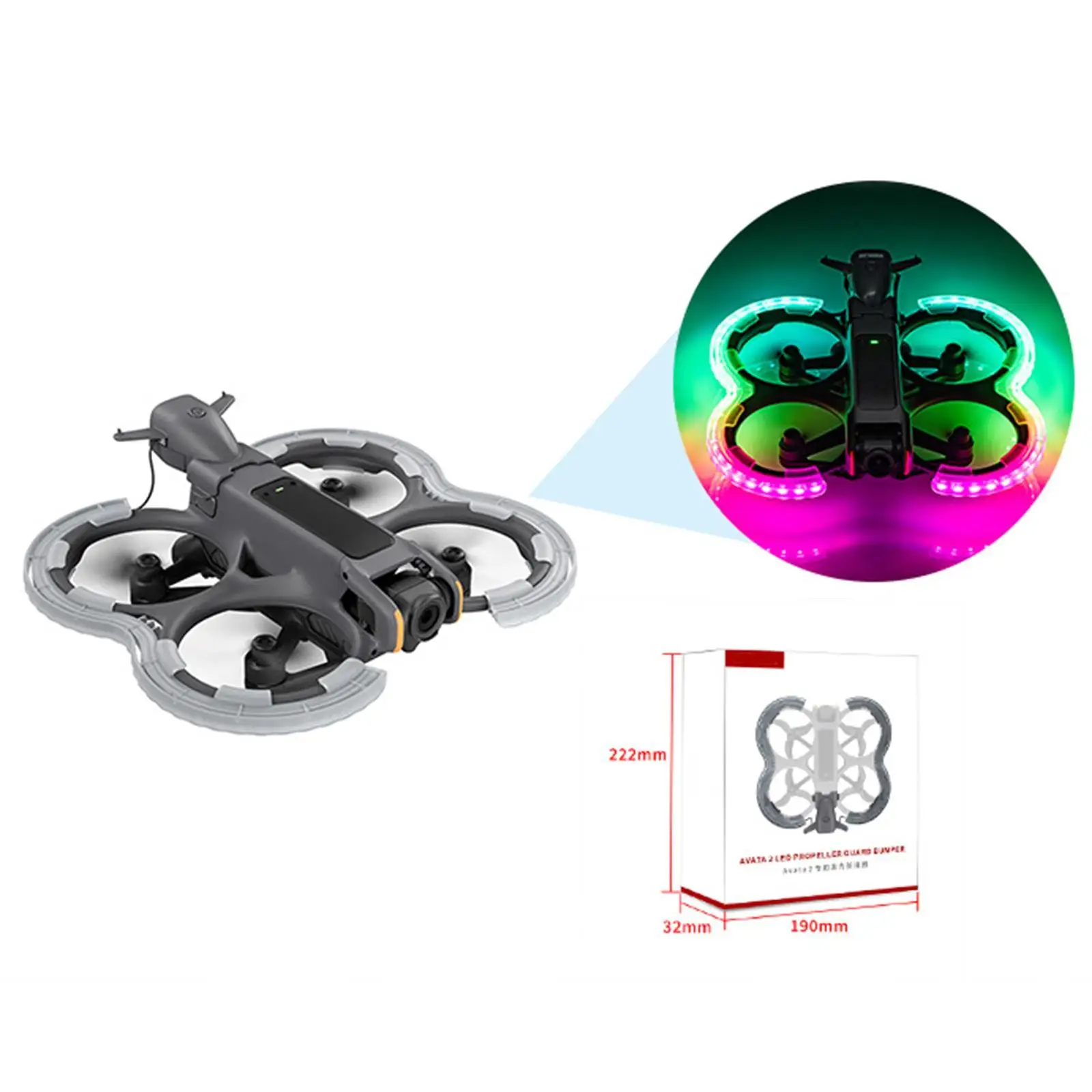 

Propeller Guard Props Protector Anti Scratches Lightweight Drone Accessories for Avata 2 Drone Quadcopter Propellers Airaplane