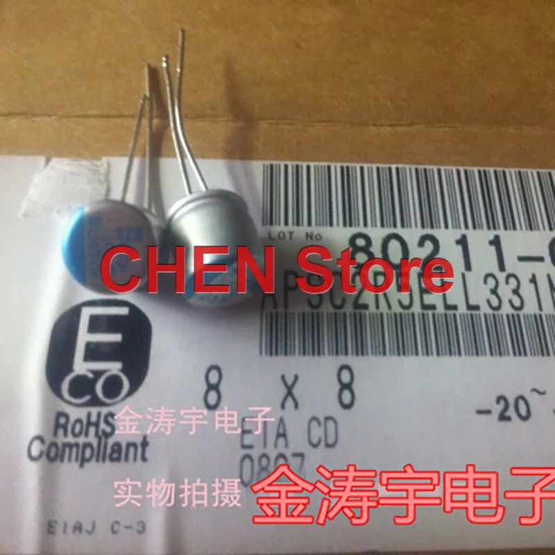 

50PCS NIPPON PSC 2.5V330UF 8X8MM Motherboard Solid Polymer Capacitor psc 330UF 2.5V CHEMI-CON Aluminum shell electrolysis