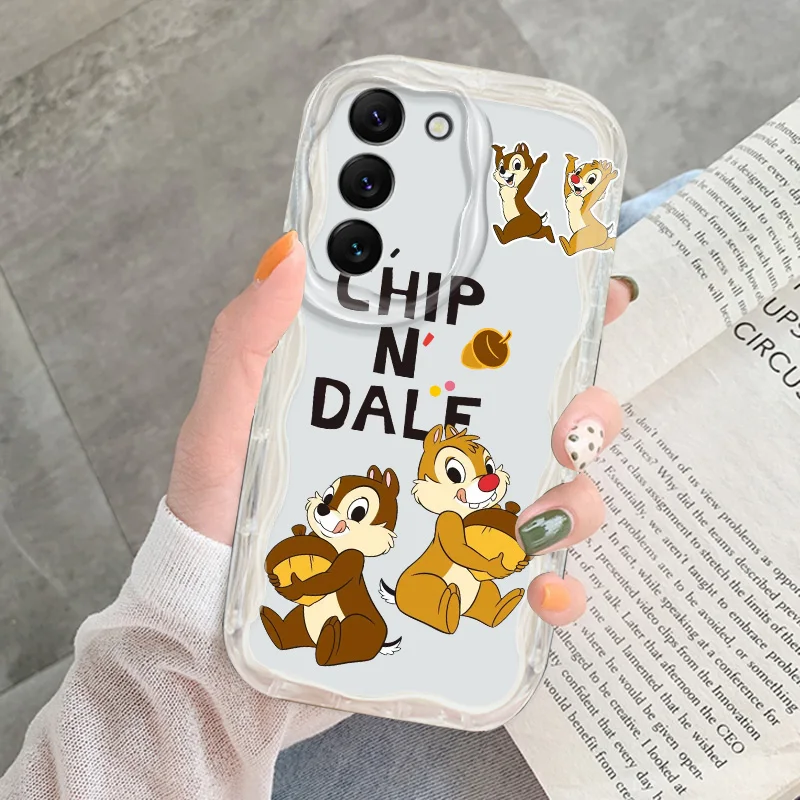 Disney-Funda de teléfono con diseño de Chip an'dale Cream, carcasa suave para Samsung A 23, 21, 20, 15, 14, 13, 11, 10, 05, 04, 03, 02 Core S E 4G 5G