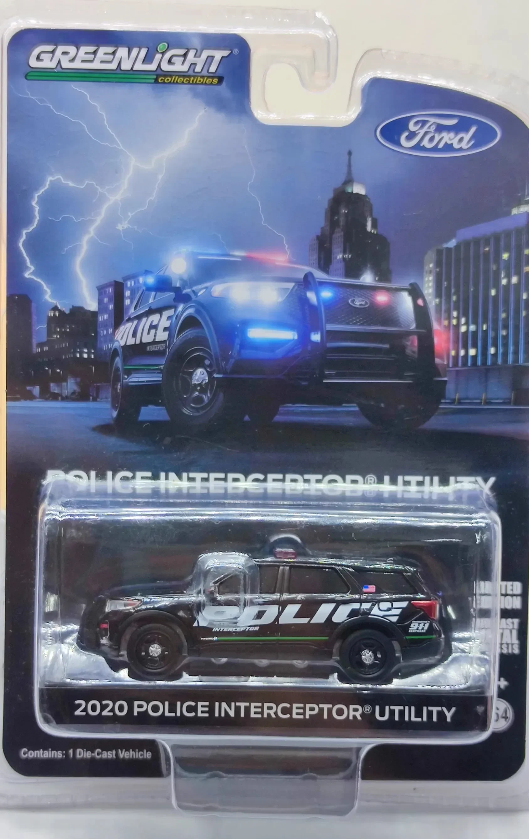 

1:64 2020 Explorer Police Interceptor Utility литая под давлением модель автомобиля из металлического сплава, игрушка для коллекции подарков